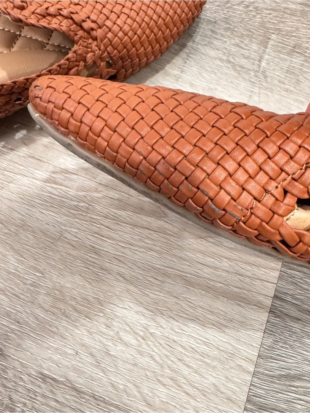 Birdies The Starling Tan Woven Loafers Flat Shoes Women's 7 Comfort Minimalist